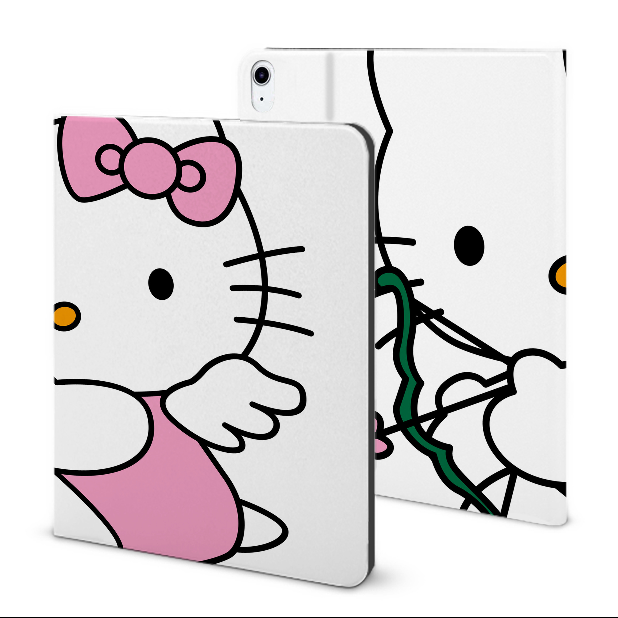 （画像用） Hello Kitty ハローキティ IPad ケース ブック型 PUレザー TPU 耐衝撃 軽量 薄型 ペン収納なし 全面保護 IPad 各モデル対応